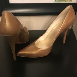 Stuart Weitzman Gold Pumps